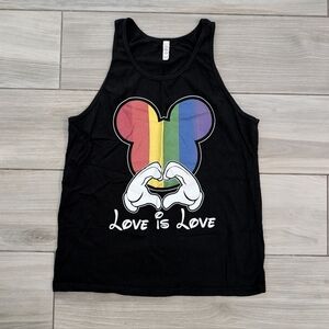 Disney Pride Love Is Love Unisex Tank Top (Bella Canvas)
